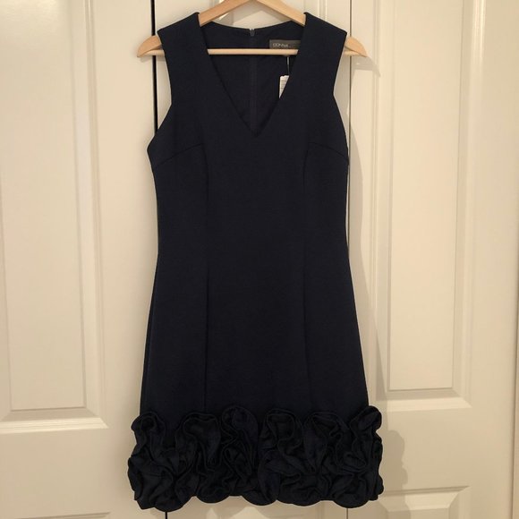 Donna Ricco Navy Dress Sz 8 - Picture 1 of 16